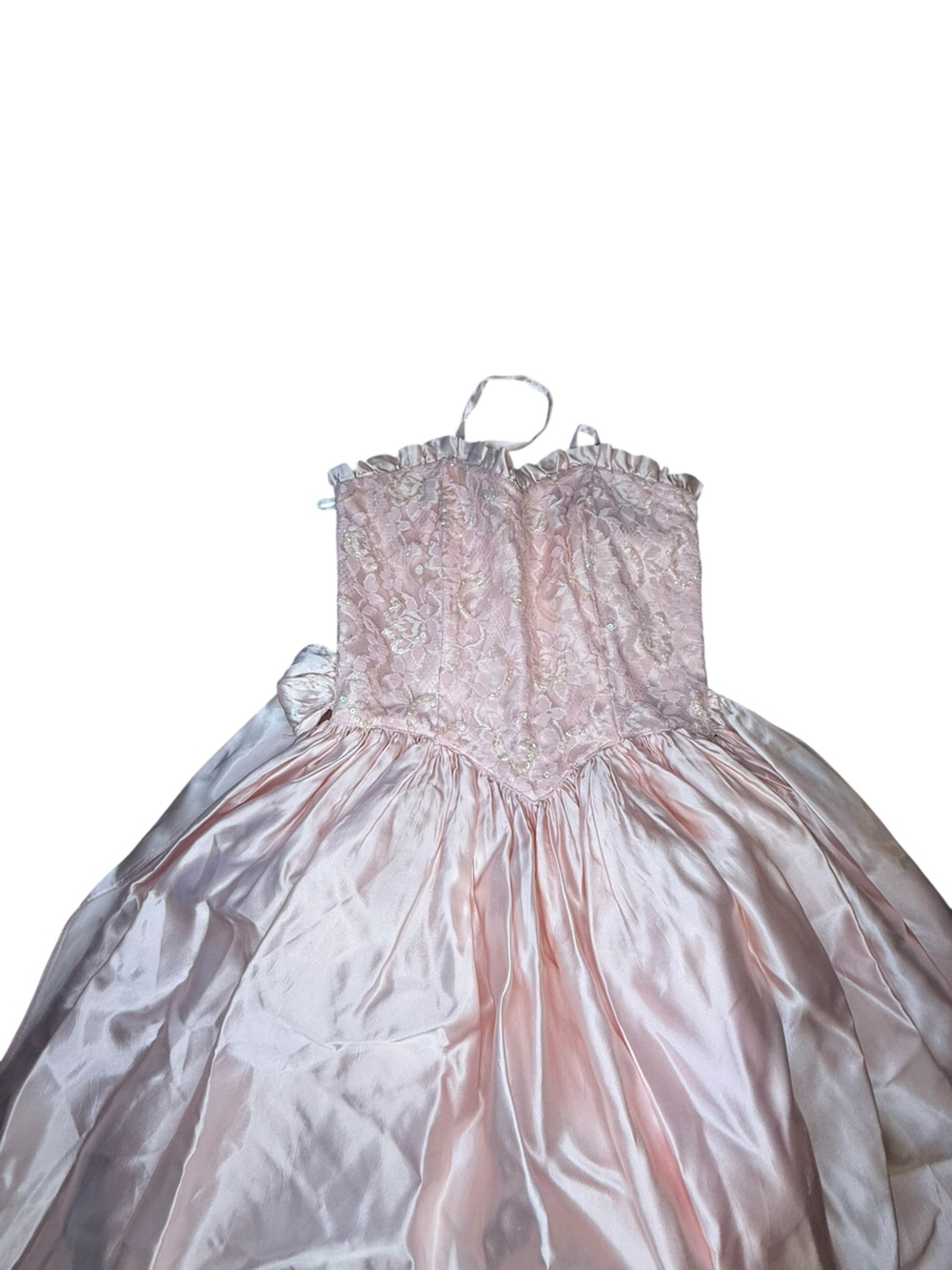 Gunne Sax By Jessica McClintock Lace & Satin Prom Dress with Sweetheart Bodice